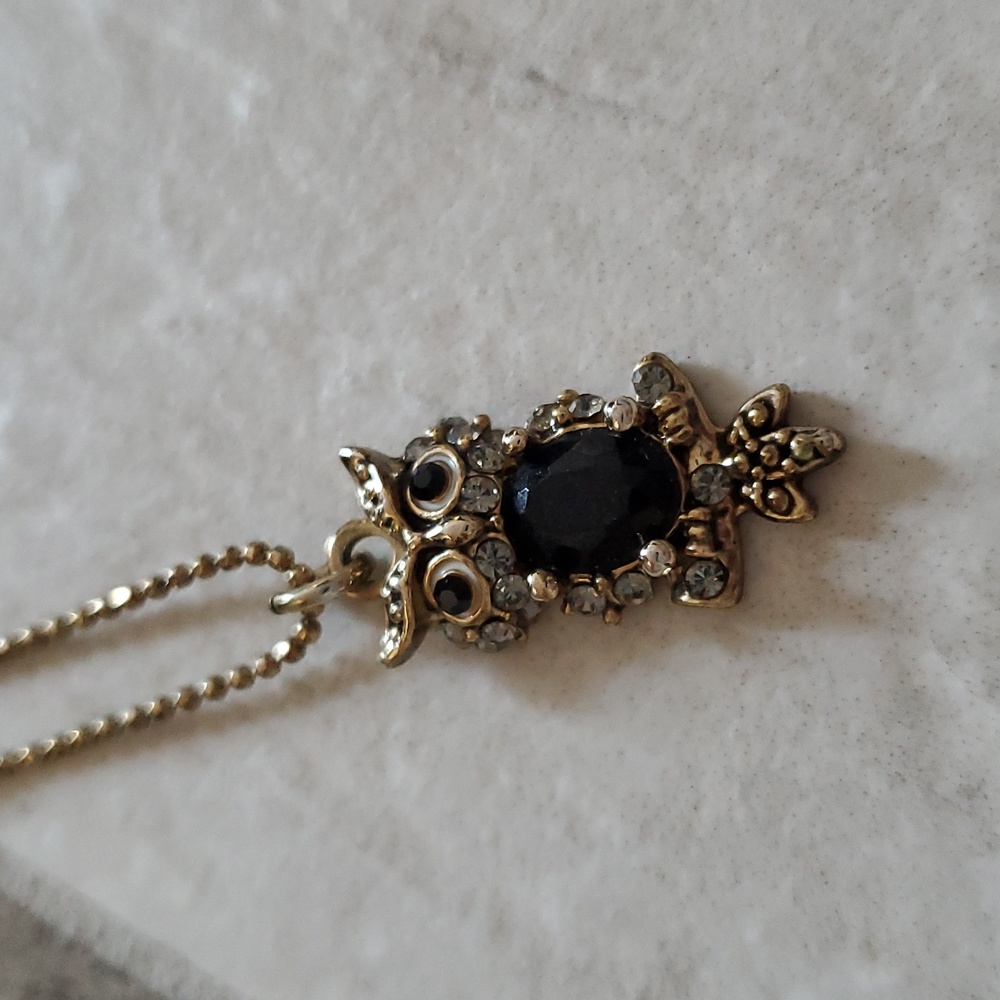 Aldo Gold Owl Charm Necklace